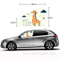 Car side window cartoon printed magnetic car curtain